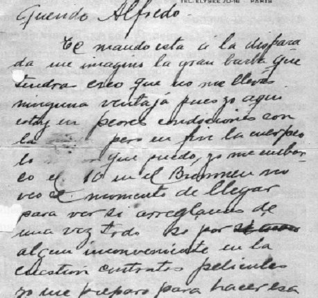 Carta de Gardel a Le Pera